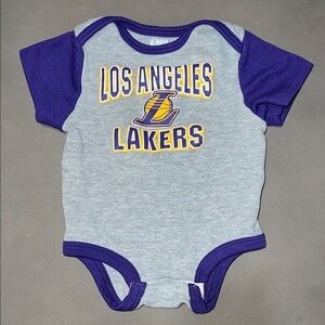 NBA Los Angeles Lakers Infant Bodysuit - Gray and Purple
